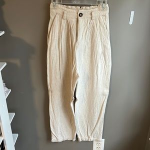 Beige Linen Pants